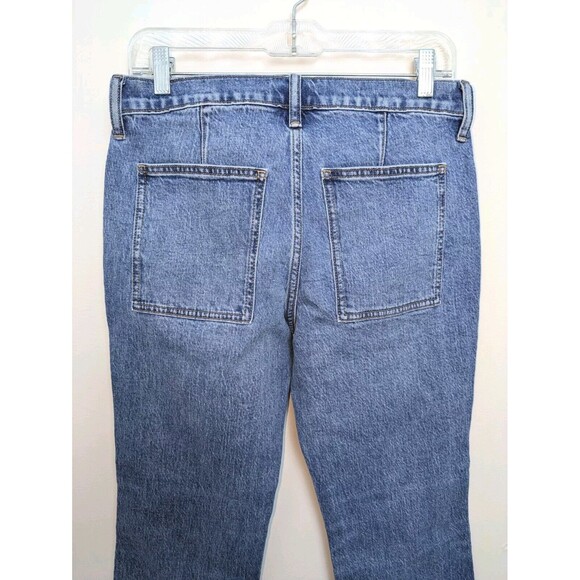 NWT J Crew Jeans High Rise Straight Crop Style Denim BT039 Size 27 Patch Pockets - Picture 10 of 15